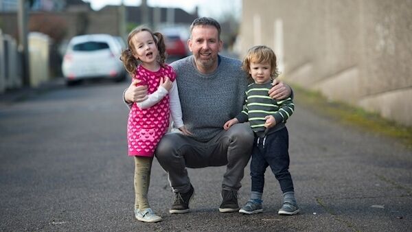 Pat Fitzpatrick with his own children Freda and Joe Pat Fitzpatrick with his own children Freda and Joe