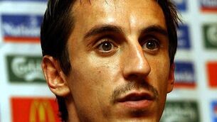 Neville shocked by Nani red