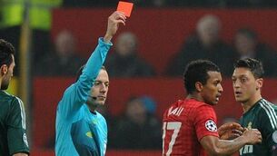 Laudrup: Nani sending off 'a very poor decision'