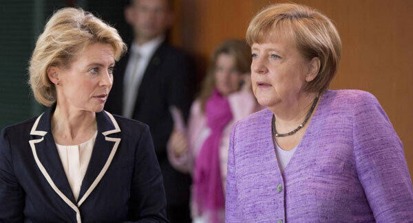 Ursula Von Der Leyen and Angela Merkel