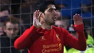  Suarez the pantomime villain 