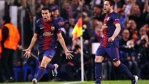 Pedro to the rescue for battling Barca