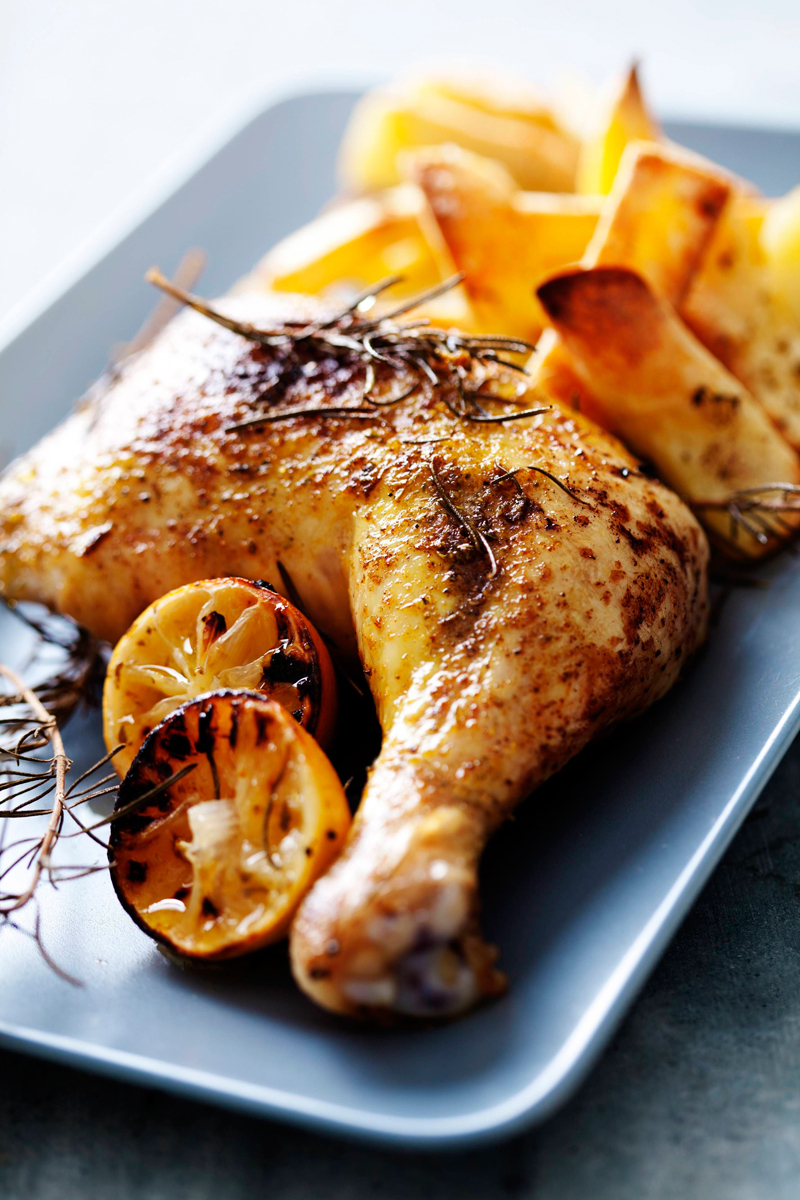 Roast Chicken Thighs with a Spicy Rub