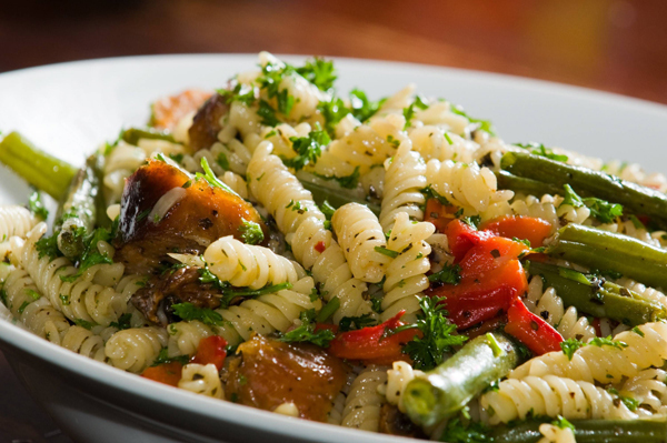 One list, five meals: Pasta with Oven Roasted Vegetables