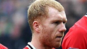 Scholes goes in hard as he tackles United’s underachievers