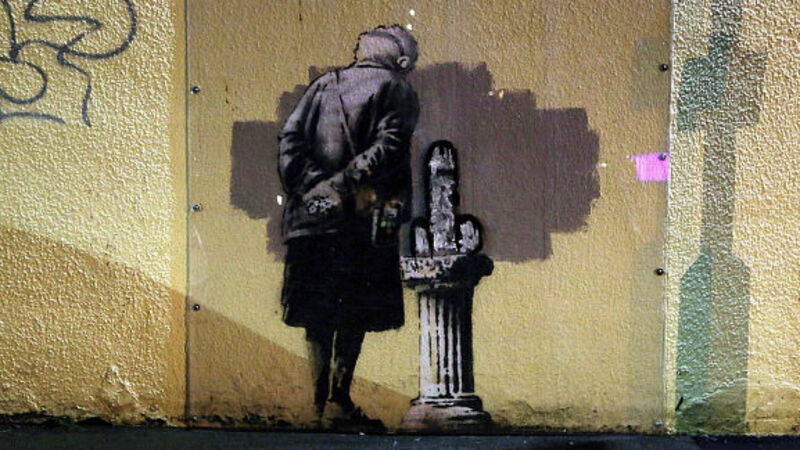 QUIRKY WORLD... Banksy art vandalised after just two weeks QUIRKY WORLD... Banksy art vandalised after just two weeks