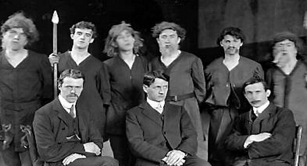 MacSwiney, front centre, with the cast of his play, The Last Warrior of Coole, in Cork in 1911. Irish Examiner Archive