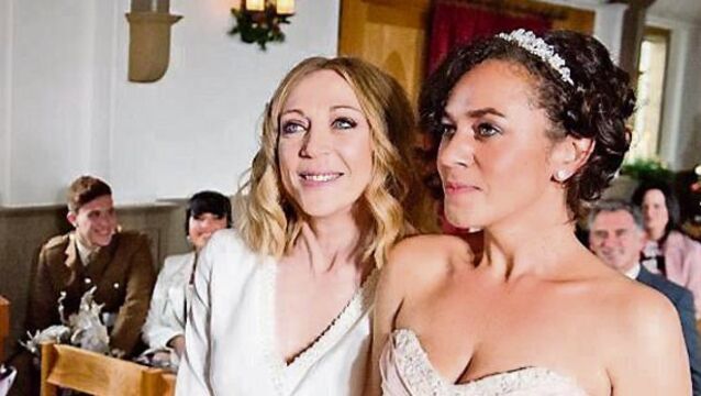 Here come the brides on Emmerdale