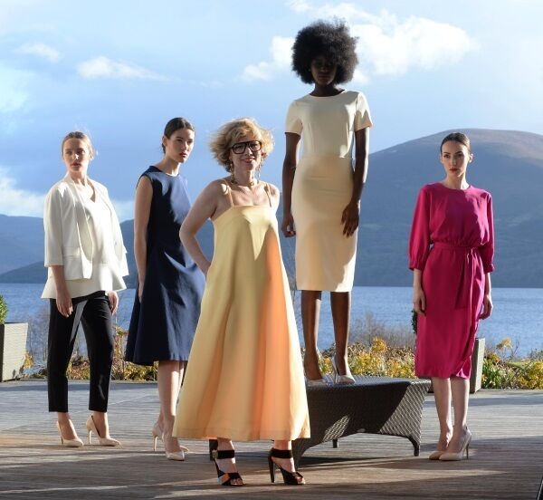 Aisling O’Connell, Lara Quinn, Fiona Griffin and Danny Xu wearing the new spring collection from Carolyn Donnelly — The Edit at Dunnes Stores at the Kerry Fashion Week — Irish Fashion Industry awards at the Europe Hotel, Killarney yesterday. Picture: Don MacMonagle