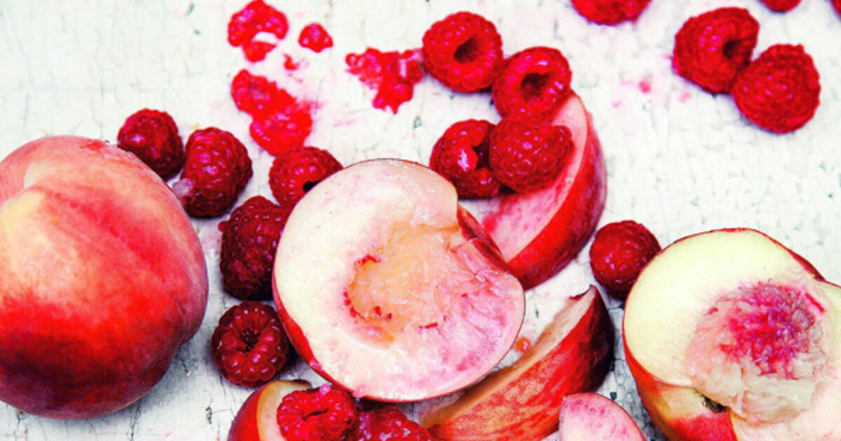 Darina Allen White peach and raspberry jam