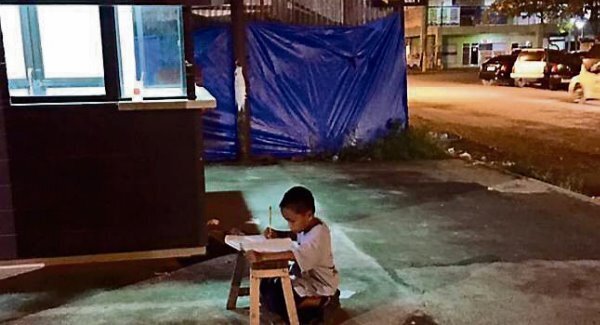 Homeless boy becomes shining light