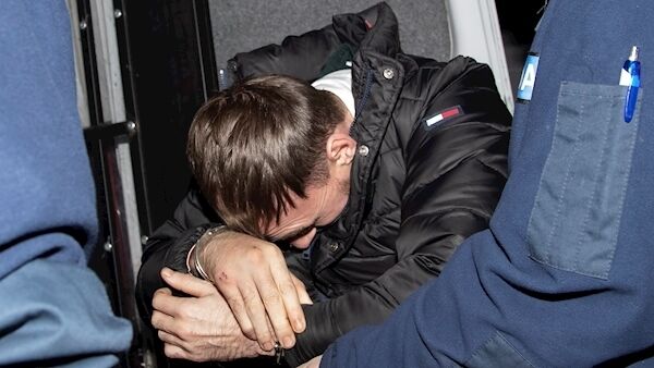 Daniel Murtagh being taken from Bray District Court on Monday evening. Pic: Collins Daniel Murtagh being taken from Bray District Court on Monday evening. Pic: Collins