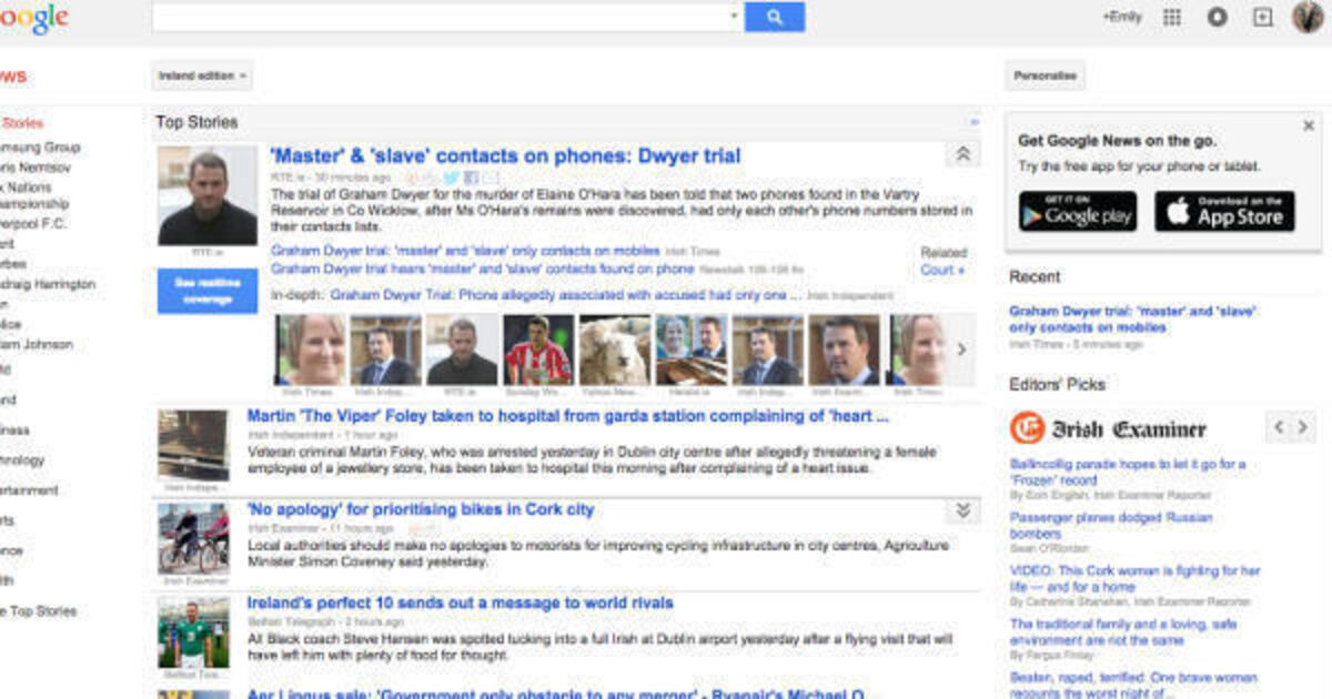 'Editors’ Picks' feature launched by Google for Irish news sites