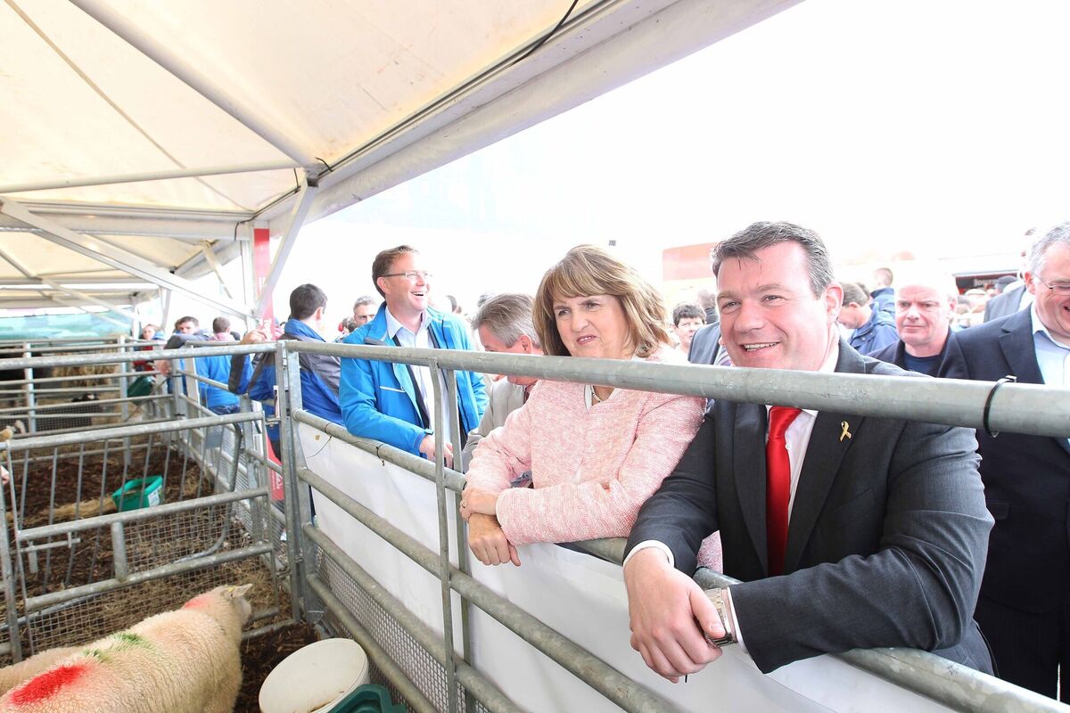 Joan Burton and Minister Alan Kelly td pictured at the National Ploughing championships 2015