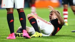 Luke Shaw suffers horror double leg break