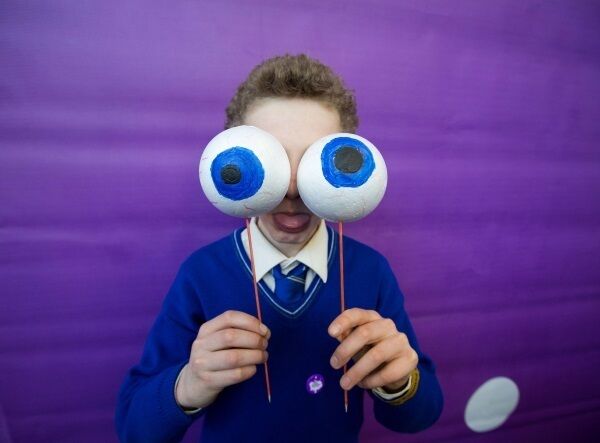 Shane Looney of Shanballymore NS, Mallow, at the 2017 RDS Primary Science Fair in Limerick with his project, ‘How do your eyes function and what main factors determine good eyesight ?’.