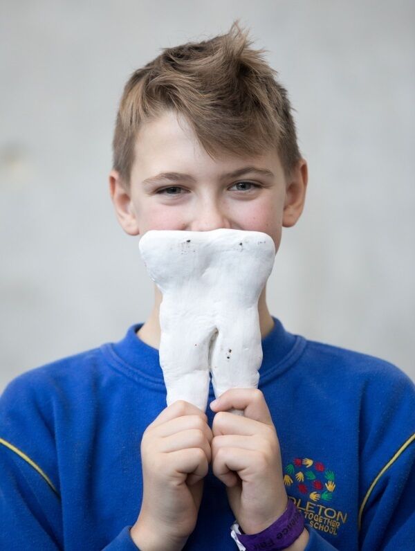 Midleton Educate Together’s Szymon Nosek at the fair.