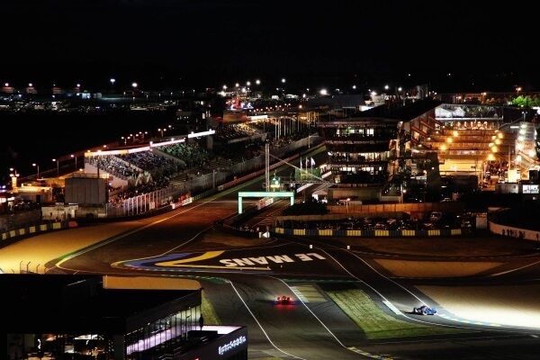A spectacular view of Ford Chicane and main grandstand straight during the Le Mans 24 Hour race. Picture: Ker Robertson/Getty Images