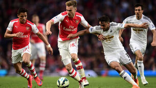 Arsenal hit by Swansea sucker-punch