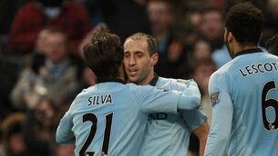 Pablo Zabaleta: Man City in a dogfight for top-four finish