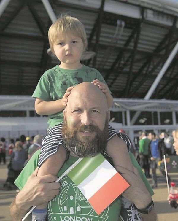 Paul and Oisín Maher, Clare, at the Olympic Stadium yesterday