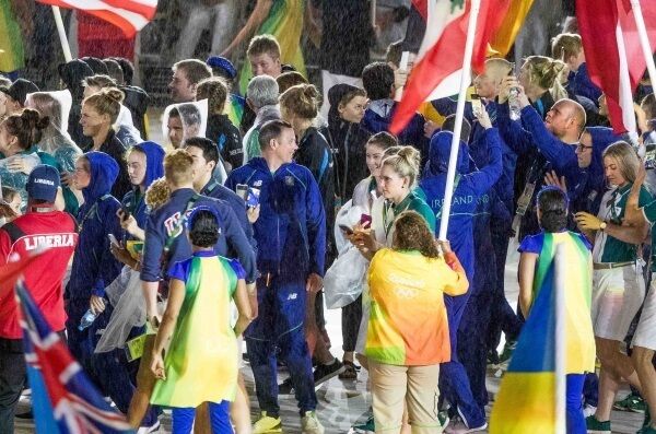Irish athletes enjoy the closing ceremony at the Maracana stadium in Rio de Janeiro. Picture: Morgan Treacy/Inpho Irish athletes enjoy the closing ceremony at the Maracana stadium in Rio de Janeiro. Picture: Morgan Treacy/Inpho