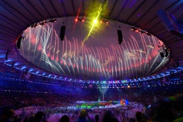 Fireworks explode above the Maracana at the end of the closing ceremony of the Rio 2016 Olympic Games on Sunday night. Picture: Pascal Le Segretain/Getty Images Fireworks explode above the Maracana at the end of the closing ceremony of the Rio 2016 Olympic Games on Sunday night. Picture: Pascal Le Segretain/Getty Images
