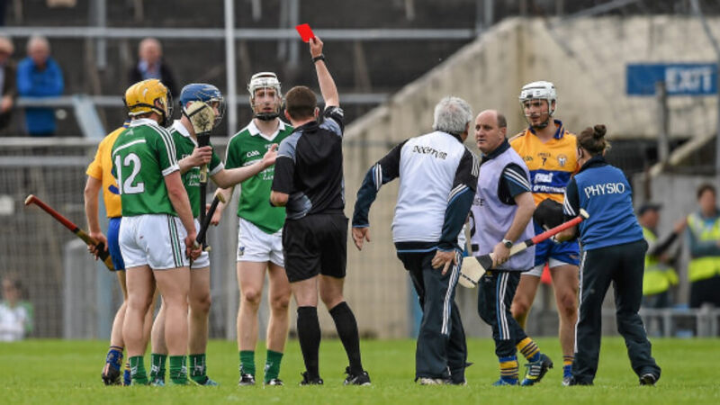 Eoin Larkin says refs must be cautious with card calls Eoin Larkin says refs must be cautious with card calls