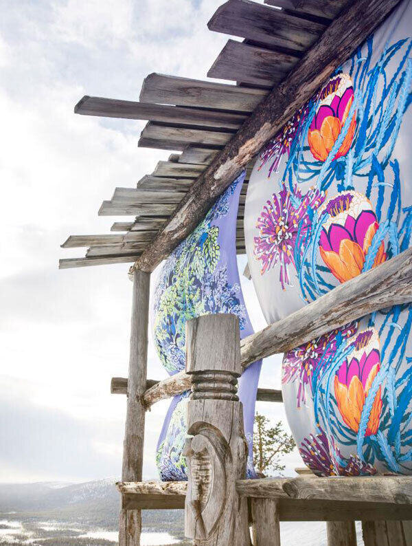 The new fabric collection from the iconic Finnish design house of Vallila (est 1935) takes its inspiration from the landscape, flowers and plants growing at the peak of the Northern Mountains. Working from its original silk factory, you can now buy vibrant Vallila fabrics, rugs, ready-made curtains, cushion covers, kitchen textiles, bed linen wallpapers and shower curtains online, vallilainteriors.fi.