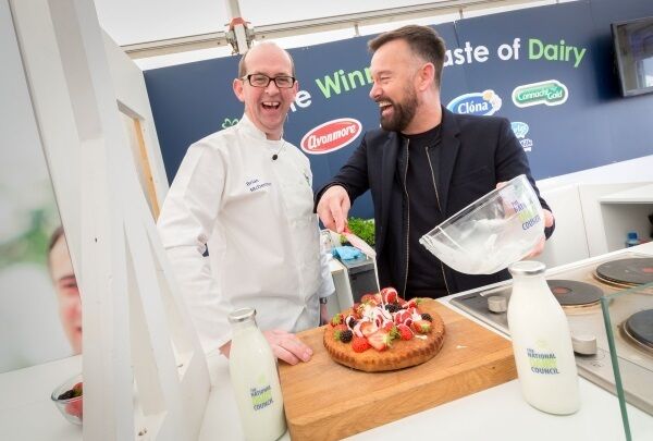 Chef Brian McDermott with Brendan Courtney at the NDC stand Chef Brian McDermott with Brendan Courtney at the NDC stand