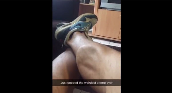 WATCH: This guy had the most disturbing leg cramp