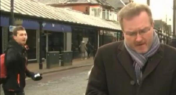 BBC reporter gets hit by a snowball on live TV, doesn&rsquo;t even flinch