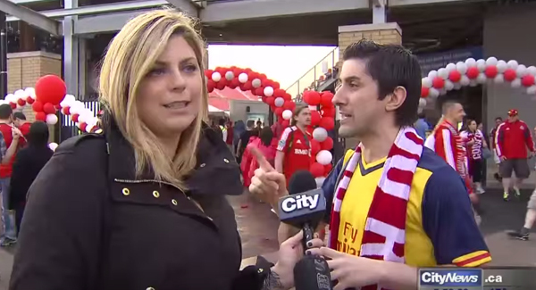 Female TV reporter puts vulgar football fans in their place