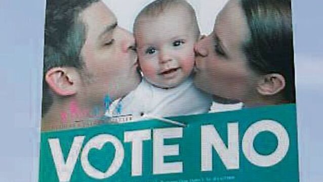 The people on the No posters are in favour of marriage equality