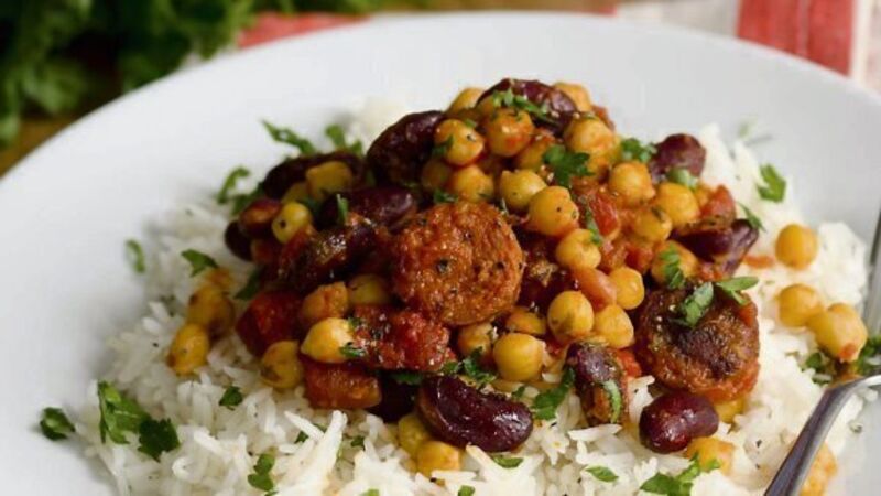 One list, 5 meals: Bean stew with chorizo and tarragon