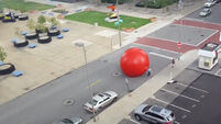 VIDEO: A giant red ball went on a rolling rampage and it's wonderful