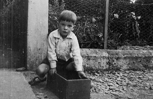 Seán Ó Sé, aged around six, at his father’s former home in Adrigole, West Cork Seán Ó Sé, aged around six, at his father’s former home in Adrigole, West Cork