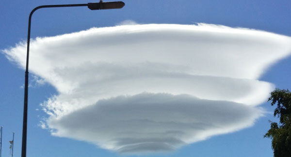 UFOs spotted over Dublin this morning... or, you know, it could be cool clouds