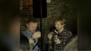 VIDEO: Wayne Rooney fails in duet with Ed Sheeran … again