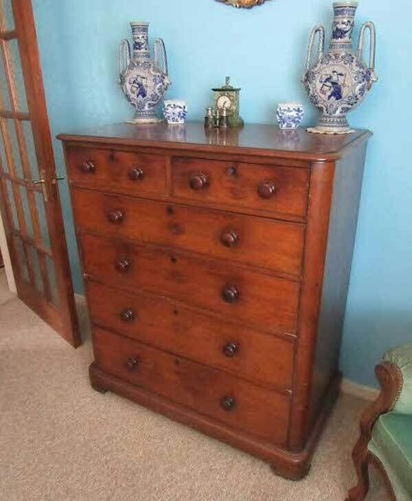 A chest of drawers and other assorted lots at the Lynes and Lynes auction in Glounthaune, Co Cork, on July 23.