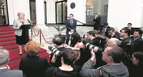 Tánaiste and Justice Minister Frances Fitzgerald TD addresses the media at Government Buildings following the publication of the O’Higgins report. Picture: Gareth Chaney Collins Tánaiste and Justice Minister Frances Fitzgerald TD addresses the media at Government Buildings following the publication of the O’Higgins report. Picture: Gareth Chaney Collins