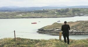 The Yoker Swan carrying the remains of Youen Jacob from Baltimore, West Cork, for burial on Sherkin Island.
