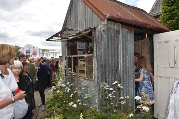 The garden shed in the Harrods British Eccentrics Garden designed by Diarmuid Gavin.