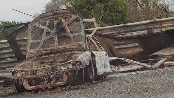 Some of the damage at the motorsport club.