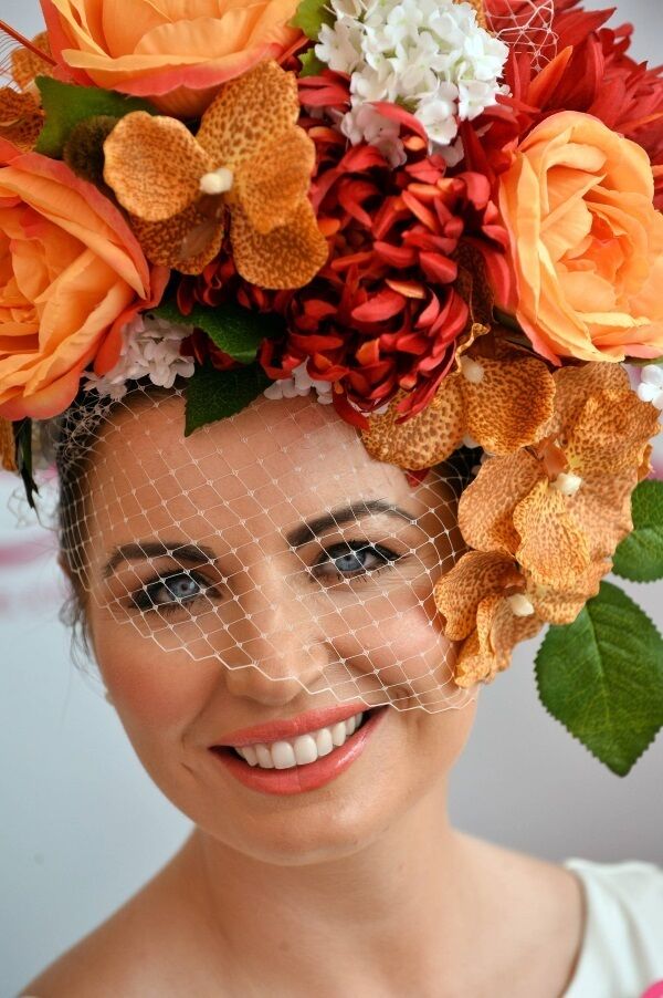 Sarah Cass from Kilkenny is in bloom at Ladies’ Day at the Galway Races. Picture: Ray Ryan