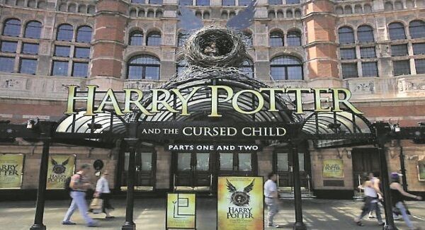 The Palace Theatre promotes its new show ‘Harry Potter and the Cursed Child’ in London. Picture: Daniel Leal-Olivas/AFP/Getty Images