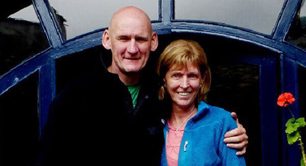 Ian Johnston with his partner Sadie Hartley