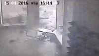 Watch as a tornado rips through a shoe shop