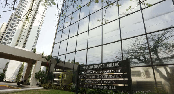 A marquee of the Arango Orillac Building lists the Mossack Fonseca law firm in Panama City. Pic: AP