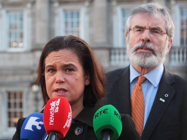 Mary Lou McDonald and Gerry Adams of Sinn Féin. The party’s decision to absolve itself of the business of trying to form a government put the onus on Fianna Fáil and Fine Gael.